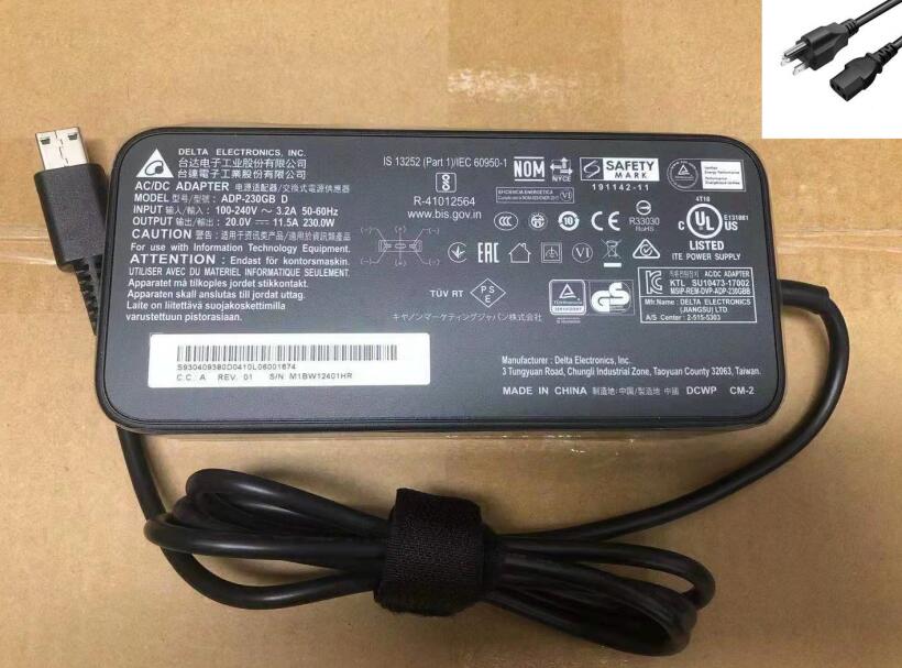 20V 11.5A MSI GE66 Raider 10SF-420IT AC Adapter Charger Power Cord