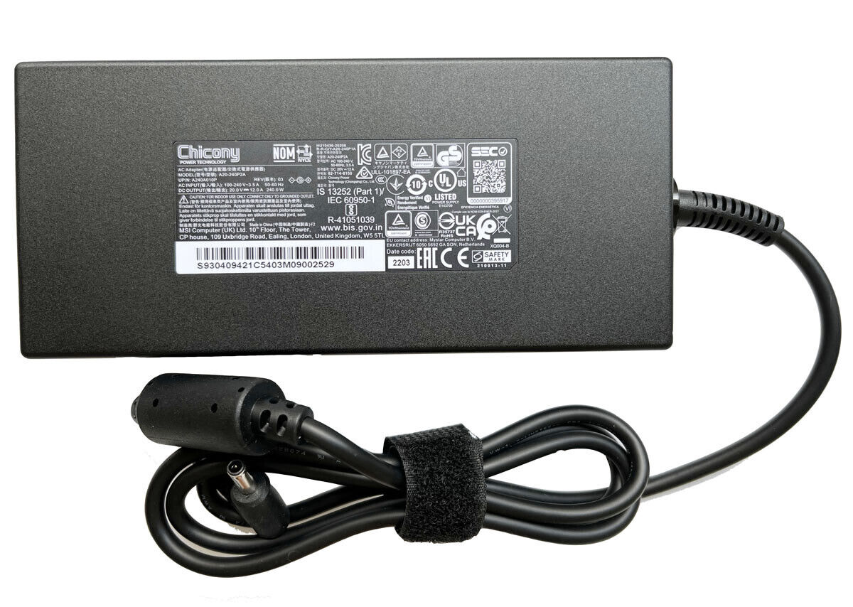 240W Original MSI CreatorPro M17 A12UKS-259FR Charger AC Adapter Power Supply - Click Image to Close